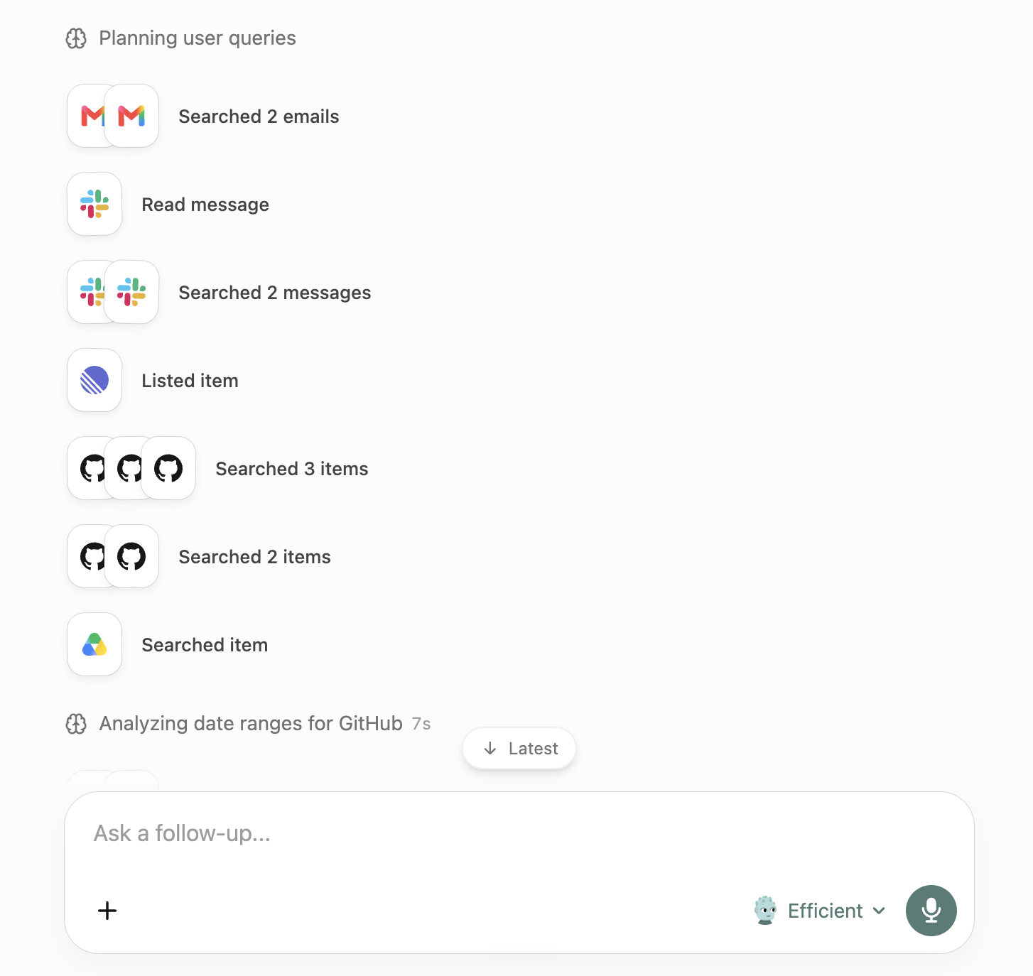Chat app activity